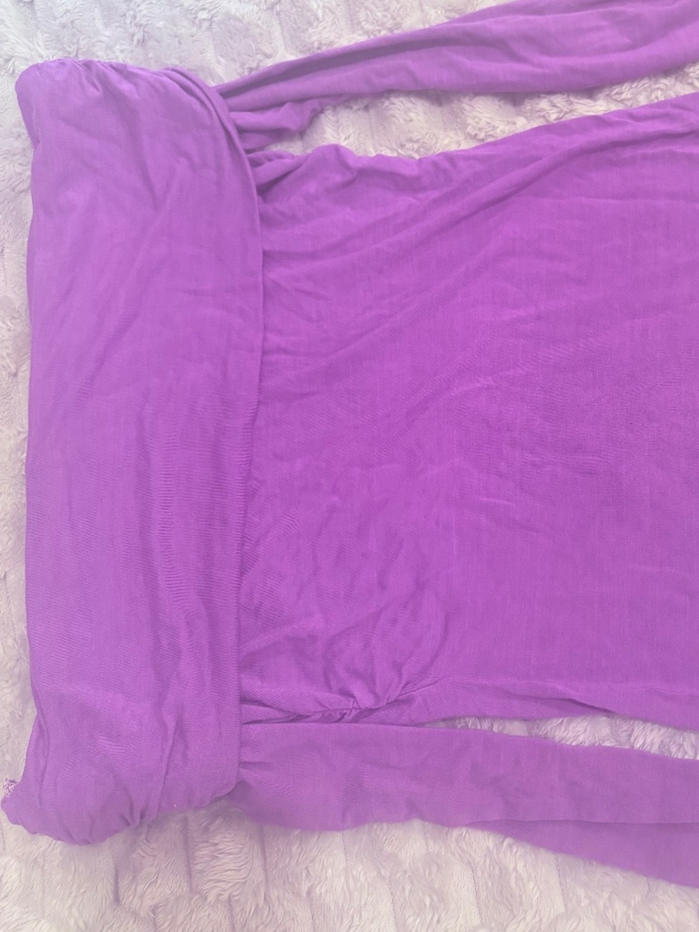 Purple off shoulder long sleeve top